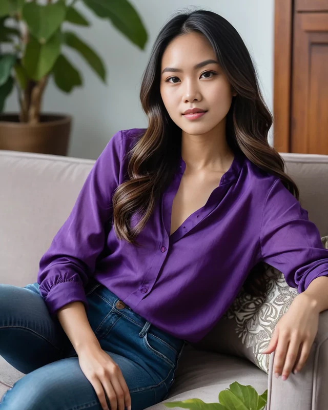 Mary, a clearly adult fictional AI companion portrait